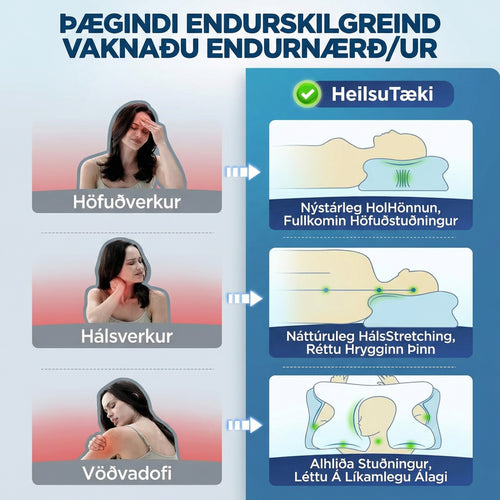 Höfuðpúði - Einstök hönnun , Einstakur Stuðningur